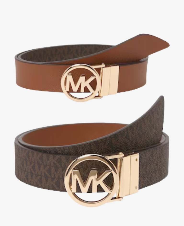 MICHAEL KORS Cinturón reversible con  logotipos marrón... 2