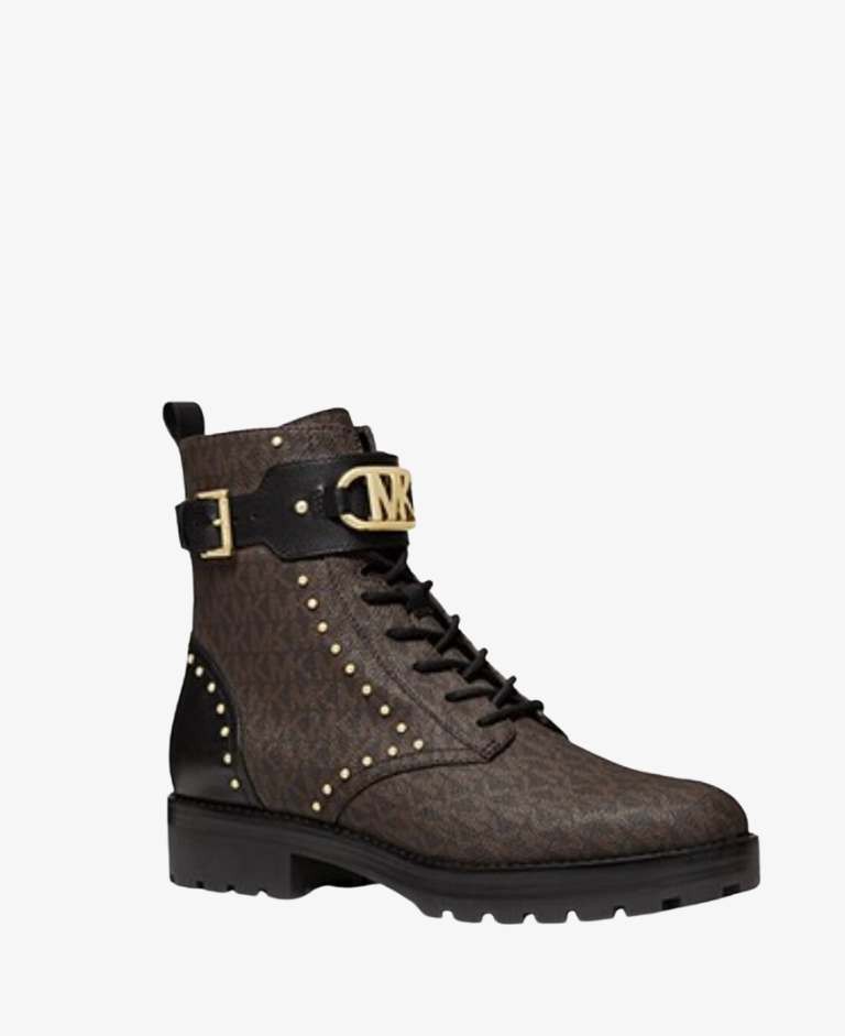 BOTA MICHAEL KORS TIPO MILITAR KINKAID LACE UP MARRON