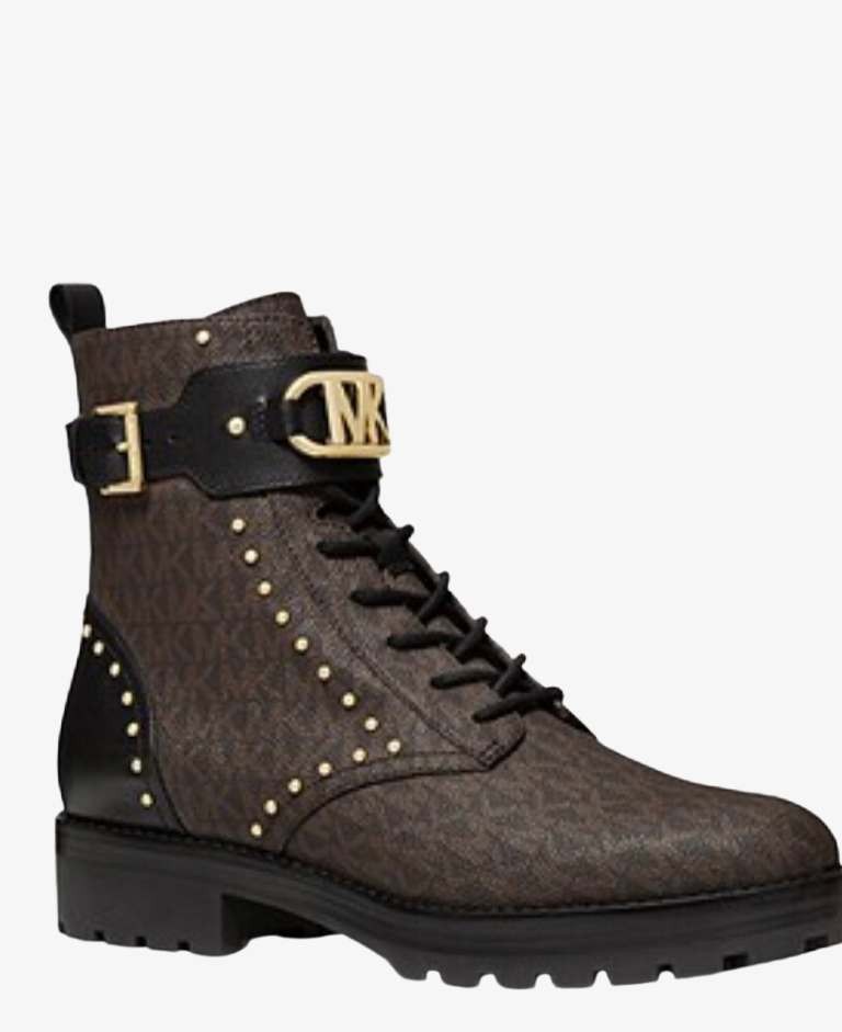 BOTA MICHAEL KORS TIPO MILITAR KINKAID LACE UP MARRON