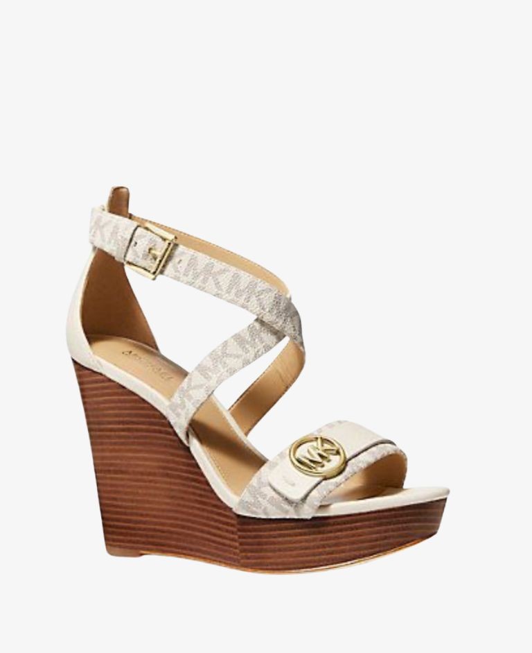 SANDALIA DE CUÑA MICHAEL KORS  VAINILLA