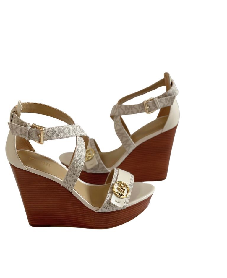 SANDALIA DE CUÑA MICHAEL KORS  VAINILLA