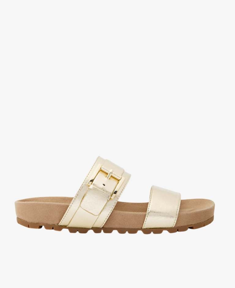 SANDALIA PLANA MYLAH MICHAEL KORS DORADA 2