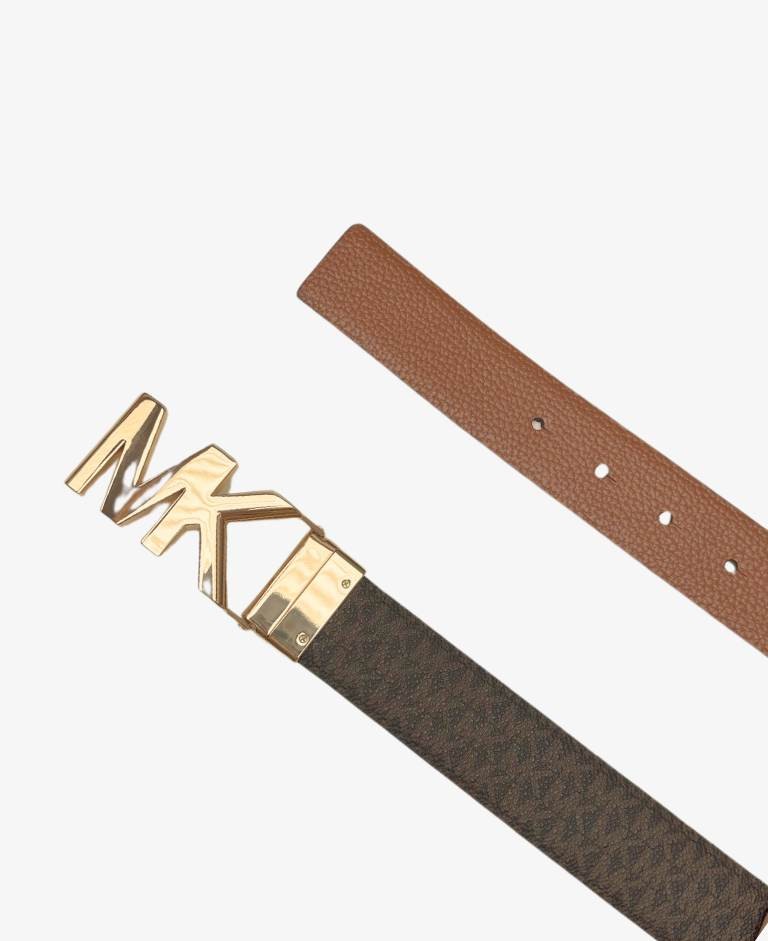 MICHAEL KORS Cinturón reversible con  logotipos marrón /camel