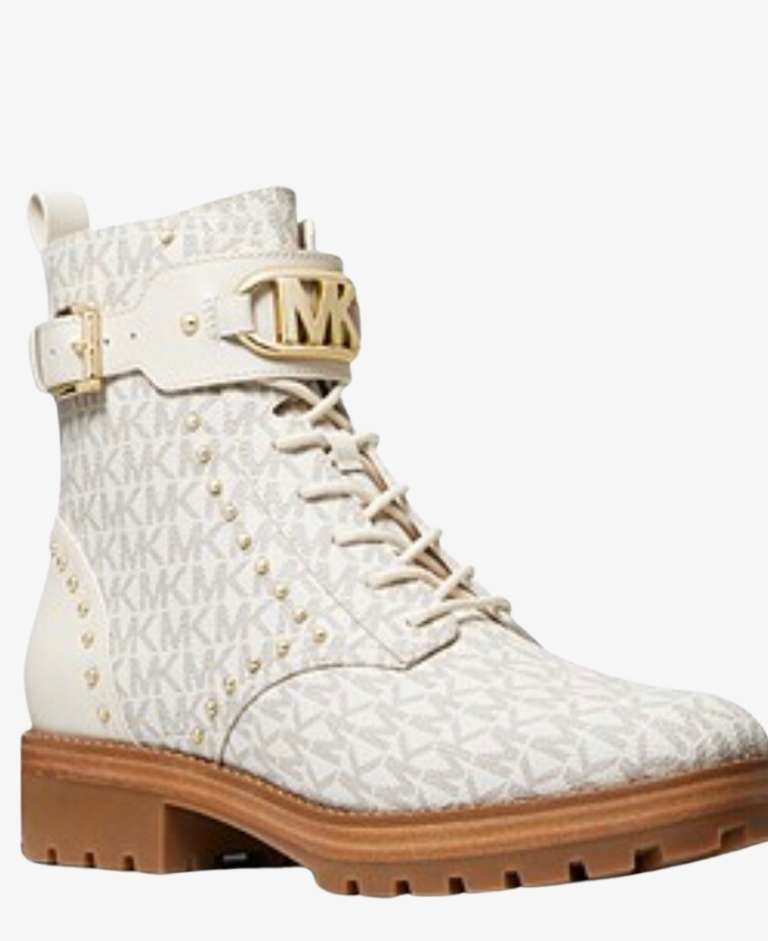 BOTA MICHAEL KORS TIPO MILITAR KINKAID LACE UP VAINILLA