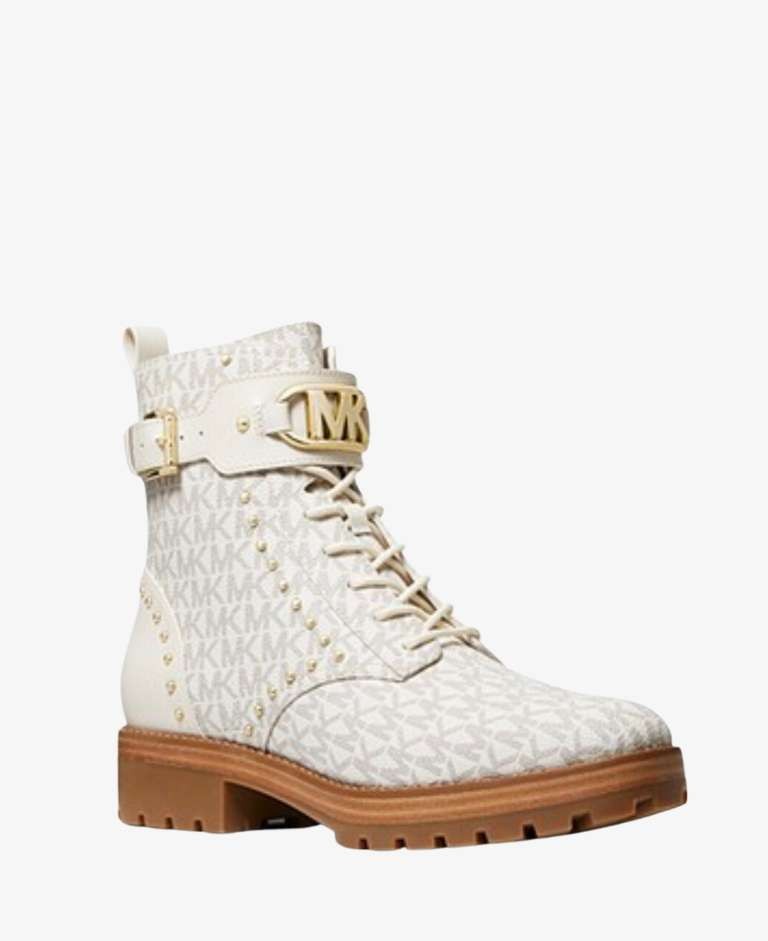 BOTA MICHAEL KORS TIPO MILITAR KINKAID LACE UP VAINILLA