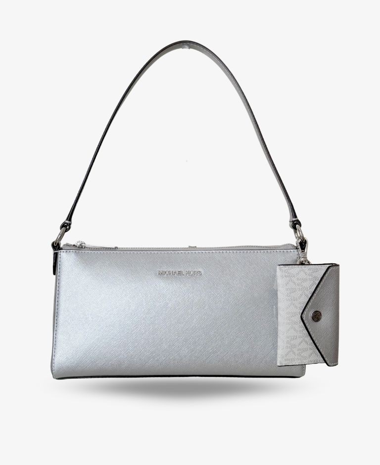 BOLSO MICHAEL KORS POUCHETT VINCENT PLATEADO