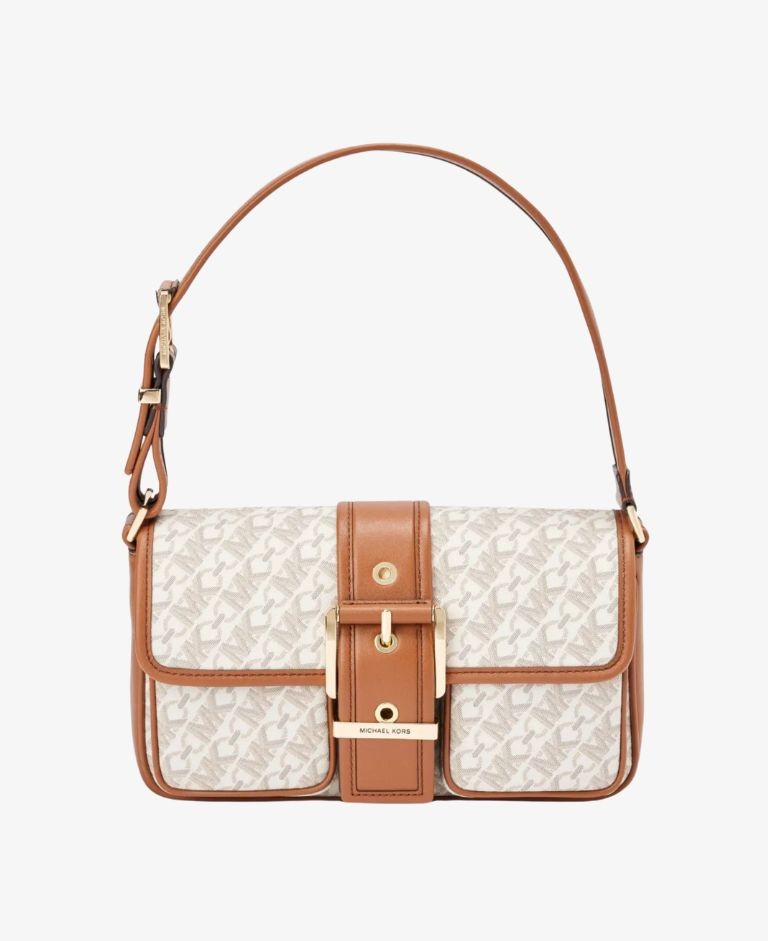 BOLSO  Michael Kors White Medium Colby Logo