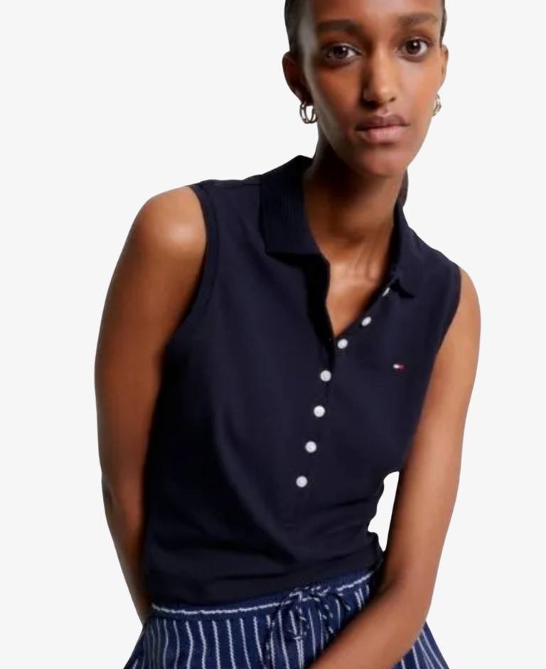 POLO TOMMY HILFIGER MUJER  AZUL MARINO