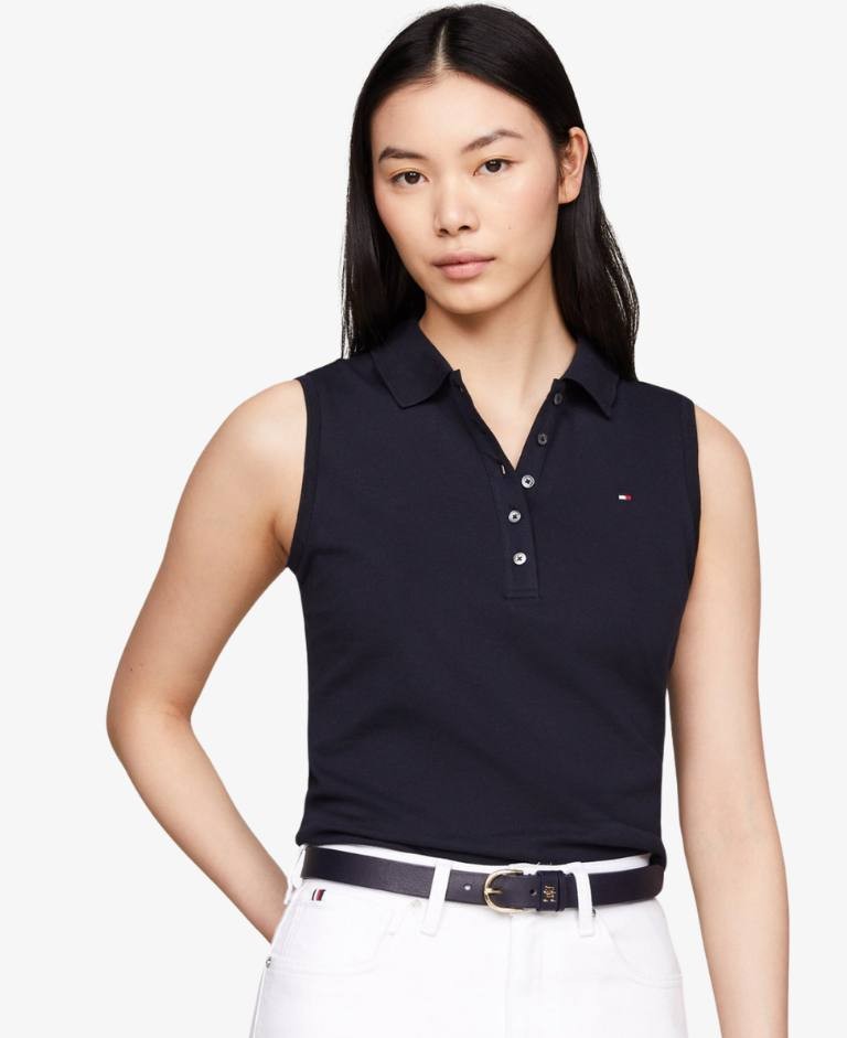 POLO TOMMY HILFIGER MUJER  AZUL MARINO
