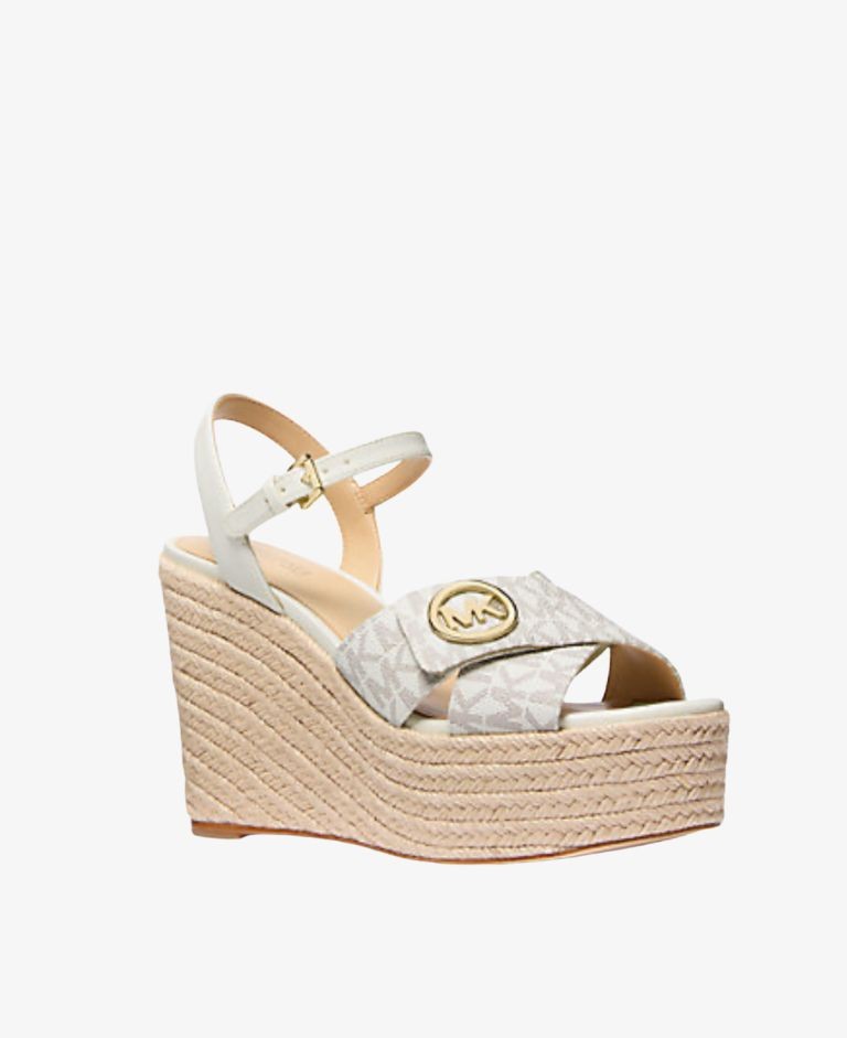 SANDALIA DE CUÑA MICHAEL KORS  VAINILLA