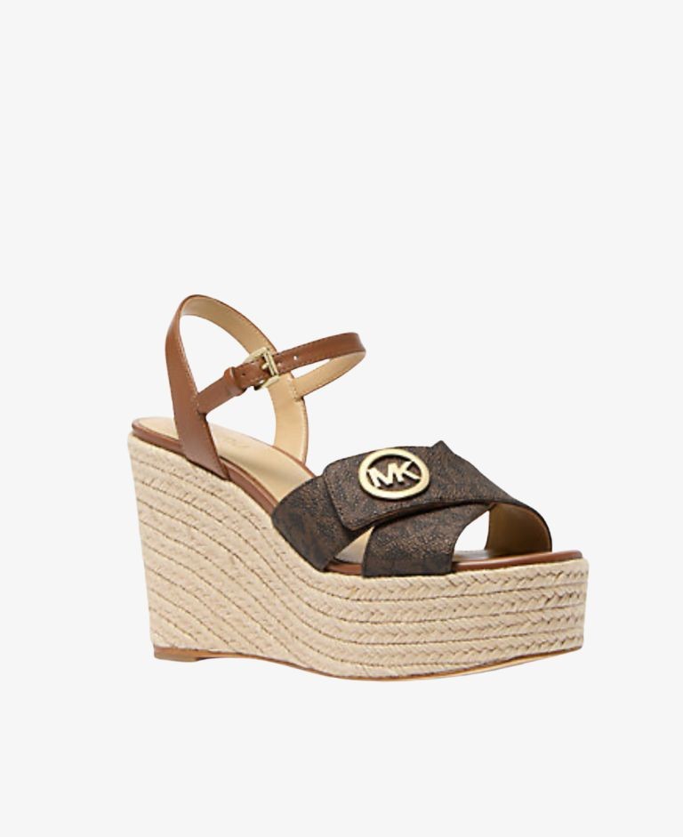 SANDALIA DE CUÑA MICHAEL KORS MARRON