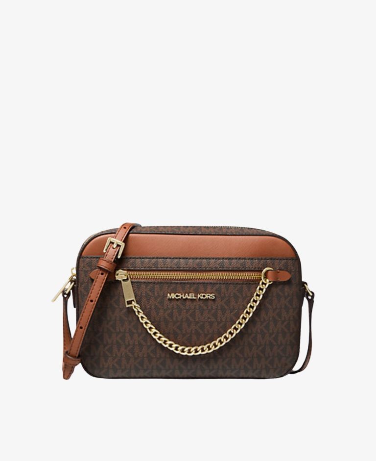 BOLSO JET SET ITEM CROSSBODY MARRON MICHAEL KORS. 35F2GTTC9K