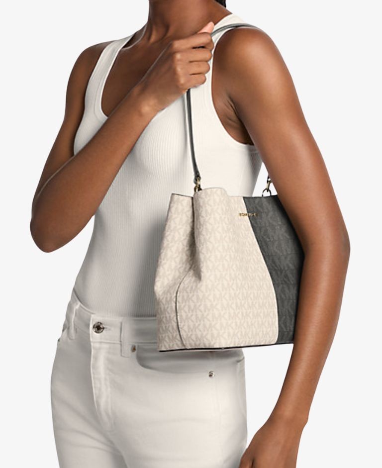 BOLSO MICHAEL KORS PRATT MM TWO TONE BLACK 2