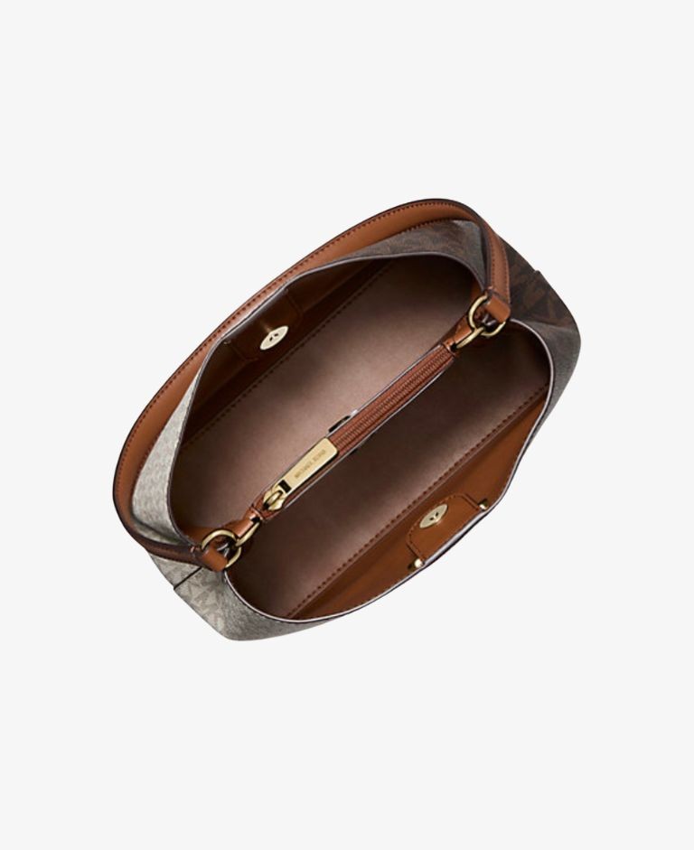 BOLSO MICHAEL KORS PRATT MM TWO TONE MARRÓN